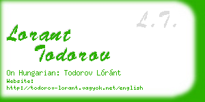 lorant todorov business card