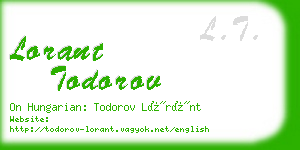 lorant todorov business card